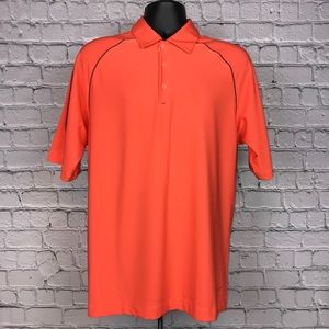 Nike Golf Mens Vintage 2000s Nike FIT-Dry Performance Orange Polo Shirt Sz M NEW
